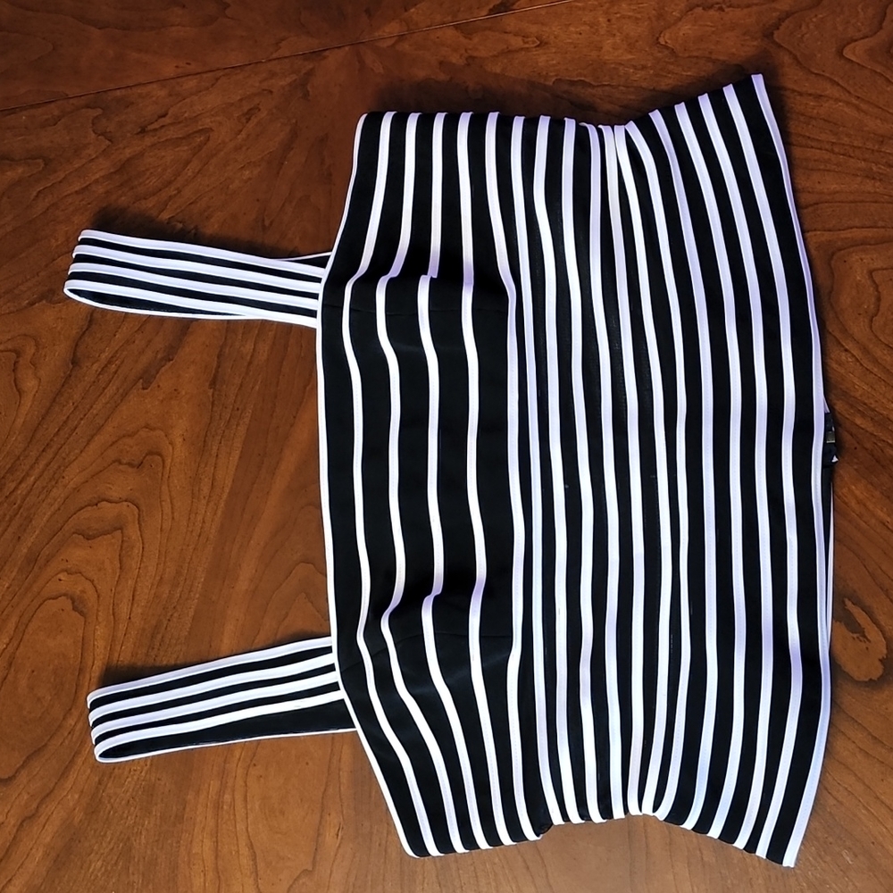 Joseph Ribkoff Black and White Striped Tank Top